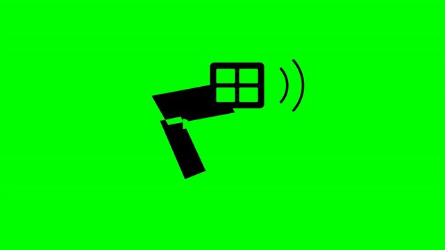 Warehouse RFID scanner icon silhouette scanning for logistics