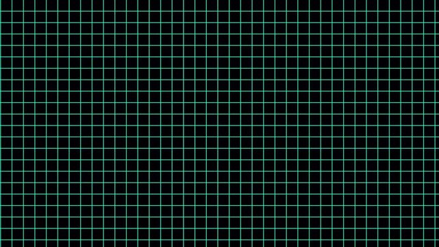 Virtual linear lines build a virtual architectural screen. Waving frame grid line animated. Futuristic perspective lines moving for tech interfaces. Geometric wavy grid of frame landscape.