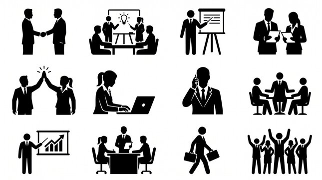 Vector illustration of diverse people performing various fitness exercises and workouts in a gym setting