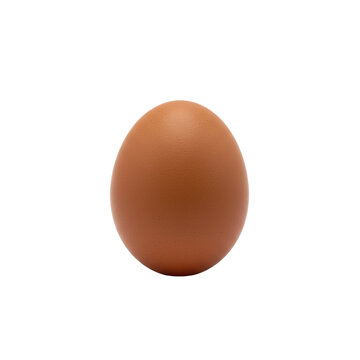 Single brown chicken egg centered on a transparent surface with smooth shell texture and soft diffused lighting showcasing a minimalist aesthetic composition