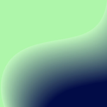Abstract Smooth Light Green and Dark Blue Wavy Gradient Background