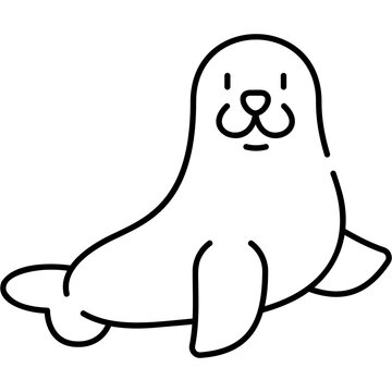 Line Art Seal Icon