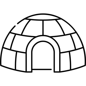 Line Art Igloo Icon