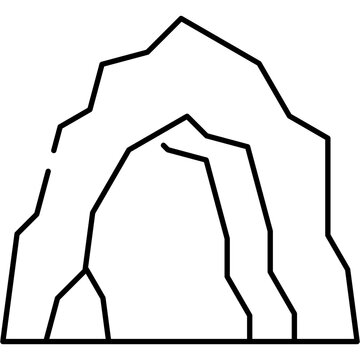 Line Art Cave Icon