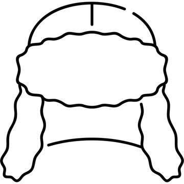 Line Art Winter Hat Icon