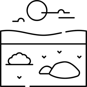 Line Art Tundra Icon