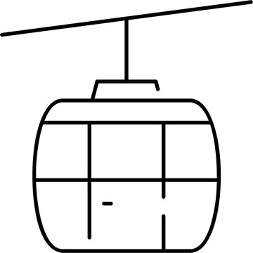 Line Art Cable Car Icon