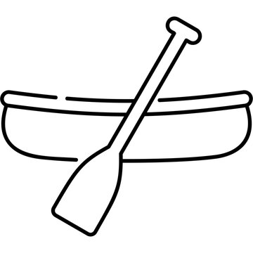 Line Art Canoe Icon