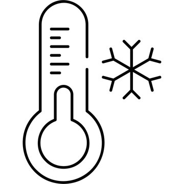 Line Art Temperature Cold Icon