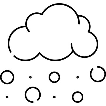 Line Art Snowfall Icon