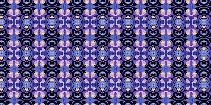 Clean abstract geometric vertical pattern texture featuring purple and blue repeat elements for modern background design.