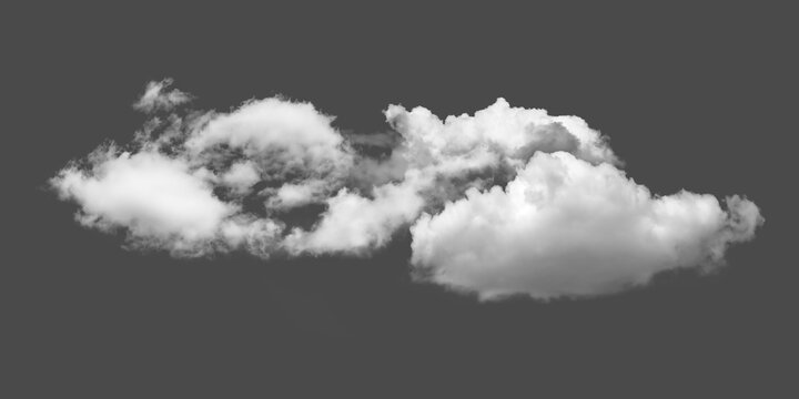 Clouds isolated on transparent background
