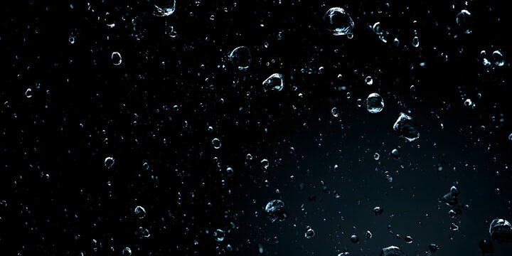 Rain Impact Stock Image On Dark Background