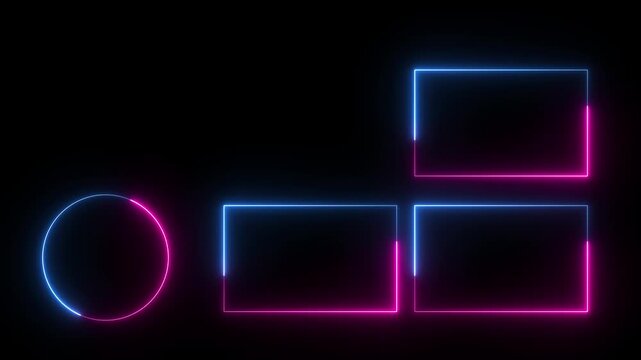 end screen for video outro blue minimalist background 4k video template for social media. Animation thanks for watching. Animated motion graphics on the blue background,