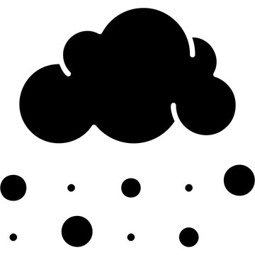 Glyph Solid Snowfall Icon