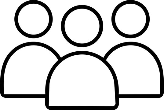 Minimalist people icon representing international peace day with clean black line art on a white background