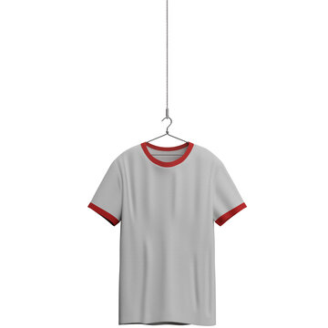 Blank Ringer T-Shirt on Hanger