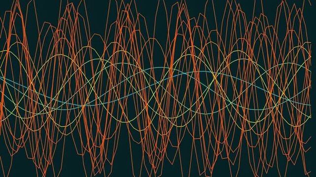 Abstract sound waves and audio frequencies graphic background representing music and technology