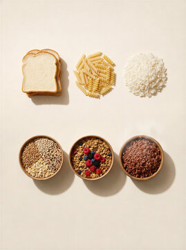 Comparison of Refined Carbohydrates and Whole Grain Foods for Healthy Nutrition