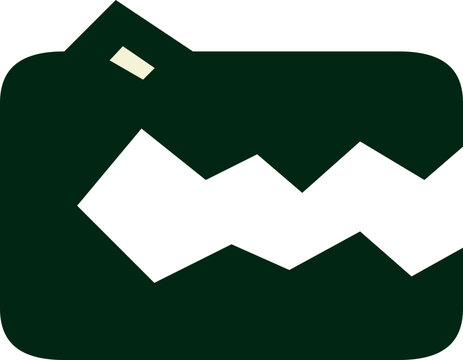 Green alligator head logo, Letter C logo symbol
