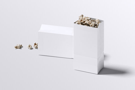 Realistic Popcorn paperbag Blank