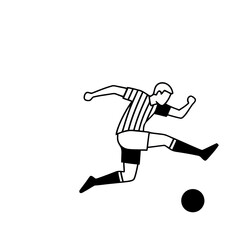 Obraz premium Soccer Player Kicking Ball