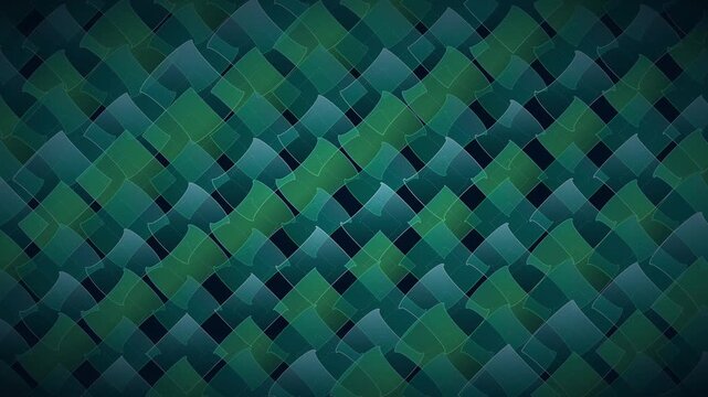 Elegant dark teal abstract geometric square pattern seamless motion background