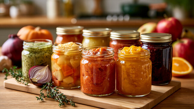 Healthy homemade baby food prepared in advance using fresh fruits and vegetables for convenient infant nutrition.
