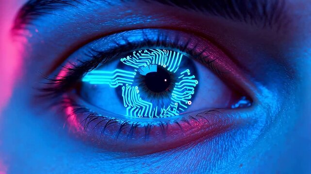 human eye with circuit design