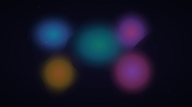 Smooth abstract animation featuring colorful jelly-like gradient blobs with soft glowing light on a dark background. Ideal for motion graphics, technology, presentations, branding, and digital media.