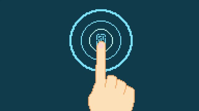 8-bit pixel art fingerprint authentication