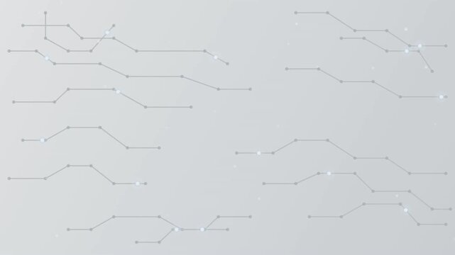 Minimalist abstract molecular chain and branch structures