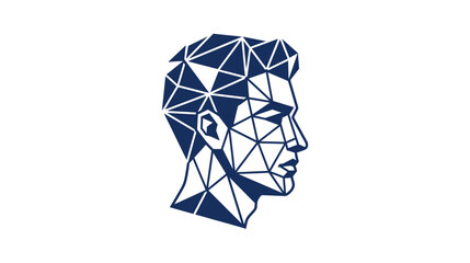 Geometric Head Silhouette Isolated © Fulan