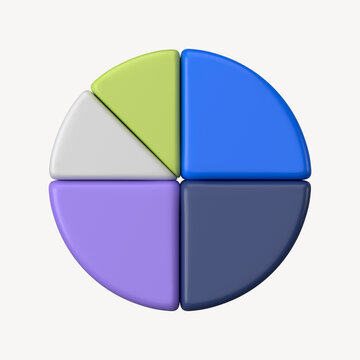 Colorful pie chart business graph clipart