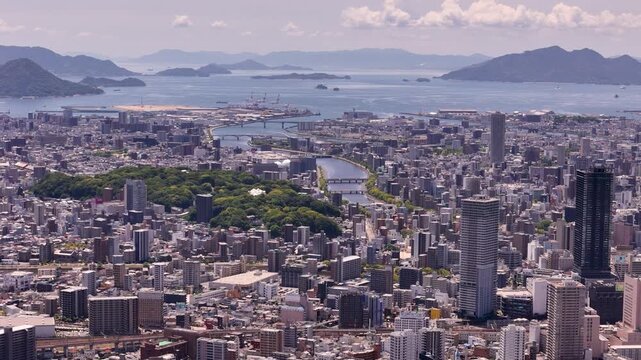 Kyobashi river, sea, buildings and more, Hiroshima