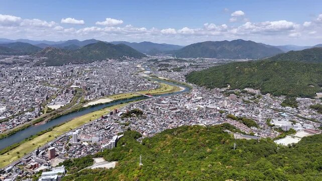 North Hiroshima, Ota river, city and landscape