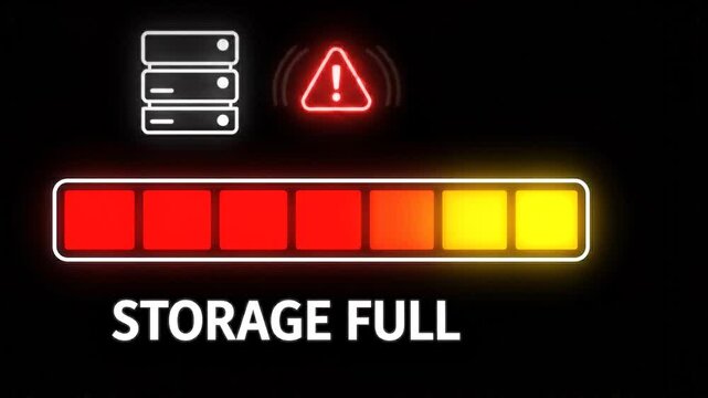 Storage Full Indicator Bar Filling Up
