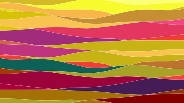 Abstract Wavy Layered Color Texture 4K