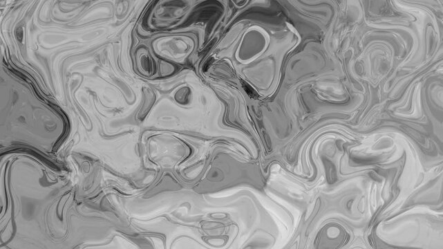 Abstract grey fluid patterns with flowing organic shapes during soft studio lighting for background textures