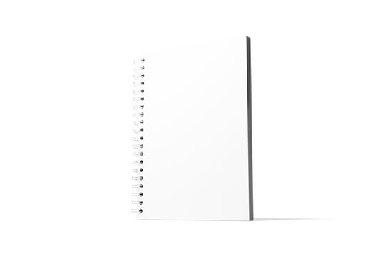 Spiral Notebook for Design Presentation on White Background