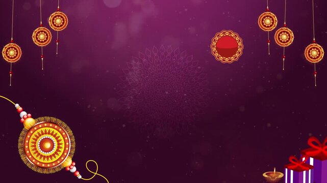 Raksha Bandhan Festival Sale with Rakhi and Gift Boxes Animation