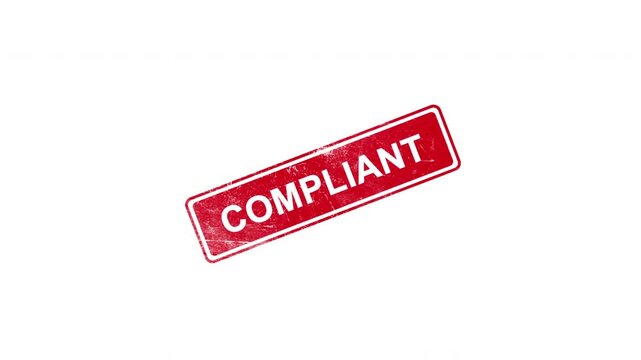 Compliant Red Ink Stamp Animation for Business Regulations and Standard Approval