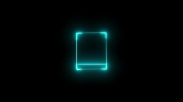  scanner icon animation isolated scanner neon shine icon animation.fingerprint biometric scanning animation. Biometric scanning animation showing neon fingerprint icon 4K video animation.