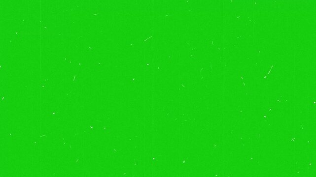 Vintage film scratches and grain texture overlay, dust particles, linear scratches, noise effects, cluttered imperfections, retro cinematic style video, analog vintage glitch, 4k green screen
