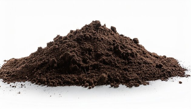 Soil Or Dirt Isolated On White Background