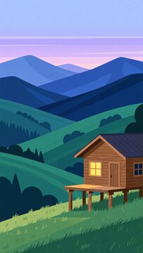 house in the mountains