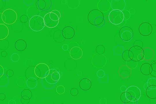 Green background with circles and bubbles for design