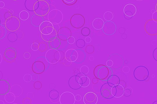 Purple abstract background with glowing circles and shapes