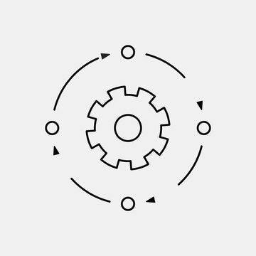 Animated Process Automation Icon Motion Graphic