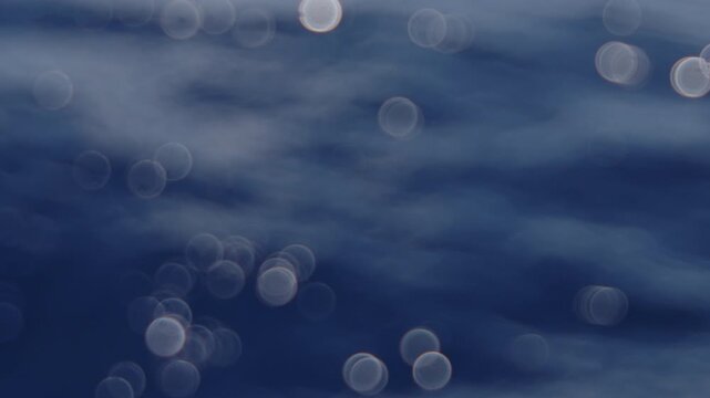 Sea surface as seen from the moving sailing boat